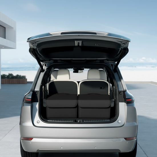 Car trunk organizer - wide angle with realistic background